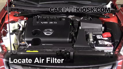 2011 Nissan Altima SR 3.5L V6 Sedan Filtre à air (moteur) Changement